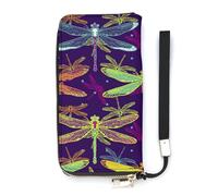 Portafoglio da donna con illustrazione del dio del sole egiziano, porta carte di credito, pochette elegante