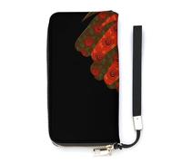 Portafoglio da donna con motivi di fari e biciclette, porta carte, pochette, elegante portafoglio in pelle con cinturino da polso