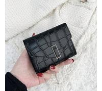 Portafoglio da donna con stampa coccodrillo, taschino per monete, finestrella per il documento d'identità, bifold, stile minimale e moderno, adatto come regalo per compleanni, anniversari, ragazze, si