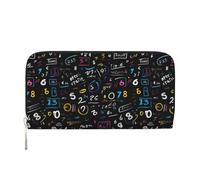 Portafoglio da donna con stampa di formula matematica, portafoglio con tasca con cerniera, pochette alla moda come regalo