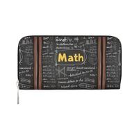 Portafoglio da donna con stampa matematica scolastica, portafoglio con tasca con cerniera, pochette alla moda come regalo