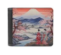 Portafoglio da donna con tasca frontale sottile e porta carte di credito e carta d'identità Mount Geisha, per donne e uomini, Stile:, Taglia unica, Per tutte le stagioni