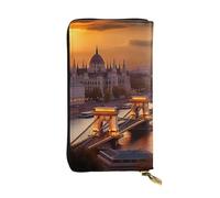 Portafoglio da donna Frizione Grande Capacità Lungo Portafoglio Tramonto in Budapest Pelle Signore Porta Carta Telefono Porta Telefono Borsa da Viaggio