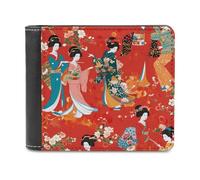 Portafoglio da donna giapponese, kimono geisha, sottile, con tasca frontale e porta carte di credito, per donne e uomini, Stile:, Taglia unica, Per tutte le stagioni