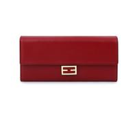 Portafoglio da donna, grande capacità con più slot for carte, cerniera integrata sicurezza e praticità, decorazione fibbia quadrata, accessori alla moda, migliora il tuo stile di vita(Deep Red)