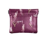 Portafoglio da donna in pelle color lavanda viola scuro, comodo porta banconote, organizer per carte di credito, per donne e ragazze, Lavanda viola intenso, 4.33"(L) x 3.74"(W) x 0.39"(H), classico