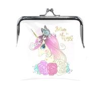 Portafoglio da donna in pelle con 10 monete, con chiusura a scatto, porta carte, chiavi e monete, con chiusura a scatto, piccolo da donna, con fibbia, stampa "Happy Thanksgiving Turkey Falling Leave