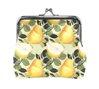 Portafoglio da donna in pelle con 10 monete, con chiusura a scatto, porta carte, chiavi e monete, con chiusura a scatto, piccolo da donna, con fibbia, stampa con simpatico cane bassotto marrone sul