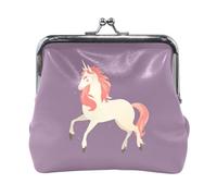 Portafoglio da donna in pelle con 12 monete, porta carte, chiavi e monete, con chiusura a scatto, pochette, piccola borsa da donna con fibbia, simpatico bradipo sui rami di un albero con foglie verdi.