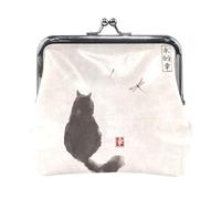 Portafoglio da donna in pelle con 14 monete, con chiusura a scatto, porta carte, chiavi e monete, con chiusura a scatto, pochette, piccola borsa da donna con fibbia, simpatico bradipo sui rami di un a
