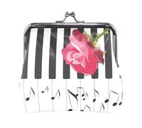 Portafoglio da donna in pelle con 17 monete, con chiusura a scatto, porta carte, chiavi e monete, con chiusura a scatto, piccolo da donna, con fibbia, stampa con simpatico cane bassotto marrone sul