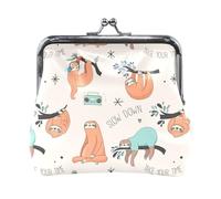 Portafoglio da donna in pelle con 3 portamonete, chiusura a scatto, porta carte, portachiavi, porta monete, pochette, piccola borsa da donna con fibbia, stampa, forbici da parrucchiere, senza cuciture