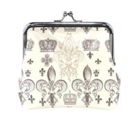 Portafoglio da donna in pelle con 3 portamonete, porta carte, chiavi e monete, con chiusura a scatto, pochette, piccola borsa da donna con fibbia, simpatico bradipo sui rami di un albero con foglie ve