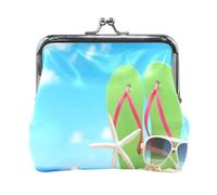 Portafoglio da donna in pelle con 6 monete, con chiusura a scatto, porta carte, chiavi e monete, con chiusura a scatto, piccolo da donna, con fibbia, stampa con simpatico cane bassotto marrone sul r