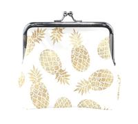 Portafoglio da donna in pelle con 6 monete, porta carte, portachiavi, porta monete, chiusura a scatto, pochette, piccola borsa da donna con fibbia, stampa "Happy Thanksgiving Turkey Falling Leaves on