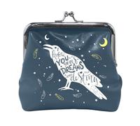 Portafoglio da donna in pelle con 7 monete, con chiusura a scatto, porta carte, chiavi e monete, con chiusura a scatto, piccolo da donna, con fibbia, con simpatico cane bassotto marrone sul retro.