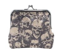 Portafoglio da donna in pelle con 7 tasche, portamonete, porta carte, portachiavi, porta monete, con chiusura a scatto, piccolo da donna, con fibbia, stampa con simpatico cane bassotto marrone sul r