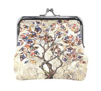 Portafoglio da donna in pelle con 8 monete, chiusura a scatto, porta carte, chiavi, monete, chiusura a scatto, pochette, piccola borsa da donna con fibbia, stampa, forbici da parrucchiere, senza cucit