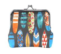 Portafoglio da donna in pelle con 9 monete, porta carte, chiavi e monete, con chiusura a scatto, pochette, piccola borsa da donna con fibbia, simpatico bradipo sui rami di un albero con foglie verdi.