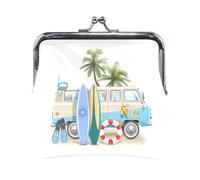 Portafoglio da donna in pelle con chiusura a scatto, portamonete, porta carte, portachiavi, porta monete, piccolo con fibbia, stampa con simpatico cane bassotto marrone sul retro.