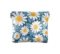 Portafoglio da donna in pelle con fiori di camomilla bianca, per ragazze e donne, mini portafoglio unico, fiori di camomilla bianchi, taglia unica, accessorio da viaggio, Fiori di camomilla bianchi,