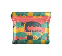 Portafoglio da donna in pelle con ippopotamo, stile geometrico, impermeabile, borsa per il trucco, borsa per cambio borsa per donne, ragazzi e ragazze