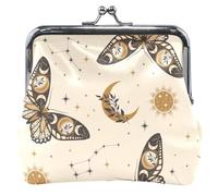 Portafoglio da donna in pelle personalizzato, carino chic farfalla, marrone, lucchetto da bacio, portafogli per monete, chic Butterfly Brown, taglia unica, Chic Butterfly Brown, Taglia unica, Classico