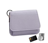 portafoglio da donna in pelle PU Tri-Fold Compact Cash Money Holder, Lavanda, Refer to description, Unisex