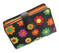 Portafoglio da Donna in Pelle Visconti Collezione Margherita SPANISH con Chiusura a Linguetta Blocco RFID DS82 Nero