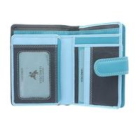 Portafoglio da Donna in Pelle Visconti Rainbow Stile RB51 RFID blocco Blu marino Multi