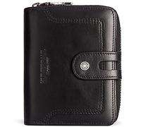 Portafoglio da donna in vera pelle Fid Blocking Zipper Bifold Sottile minimalista Fermasoldi Porta carte di credito Passaporto Elegante Coach Portamonete Designer Tasca Porta banconote Accessori