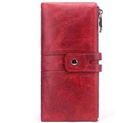 Portafoglio da donna in vera pelle Fid Blocking Zipper Bifold Sottile minimalista Fermasoldi Porta carte di credito Passaporto Elegante Coach Portamonete Designer Tasca Porta banconote Accessori