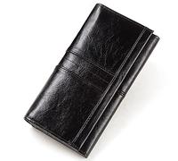 Portafoglio da donna in vera pelle Fid Blocking Zipper Bifold Sottile minimalista Fermasoldi Porta carte di credito Passaporto Elegante Coach Portamonete Designer Tasca Porta banconote Accessori