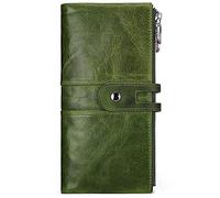 Portafoglio da donna in vera pelle Fid Blocking Zipper Bifold Sottile minimalista Fermasoldi Porta carte di credito Passaporto Elegante Coach Portamonete Designer Tasca Porta banconote Accessori