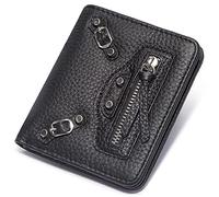 Portafoglio da donna in vera pelle Fid Blocking Zipper Sottile minimalista Fermasoldi Porta carte di credito Passaporto Elegante Portamonete Coach Tasca di design Portafoglio Accessori Regalo da