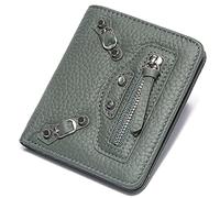Portafoglio da donna in vera pelle Fid Blocking Zipper Sottile minimalista Fermasoldi Porta carte di credito Passaporto Elegante Portamonete Coach Tasca di design Portafoglio Accessori Regalo da