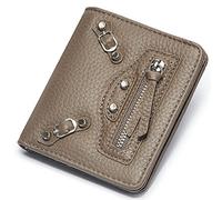 Portafoglio da donna in vera pelle Fid Blocking Zipper Sottile minimalista Fermasoldi Porta carte di credito Passaporto Elegante Portamonete Coach Tasca di design Portafoglio Accessori Regalo da