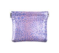 Portafoglio da donna Leopardo Viola Squeeze Change Purse Coin Pouches, Leopard Viola, 4.3" x 3.7", Pizzica, Leopard Viola, 4.3" x 3.7", Spremere