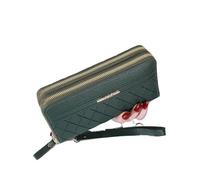 Portafoglio da donna lungo Portafogli Femminili Nappa Portamonete Porta Carte Portafogli Doppia Cerniera In Pelle PU Frizione Lusso Soldi Telefono Borsa, A-verde, Taglia unica