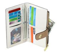 Portafoglio da donna - Organizzatore di denaro sottile con grande capacità, scomparto per monete con cerniera, scomparti per carte di credito e scomparto per cellulare per spostamenti, lavoro, shoppin