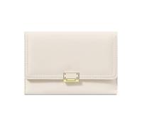 Portafoglio da donna piccolo, elegante e semplice portamonete a tre ante in pelle PU, leggero facile trasportare, il miglior accessorio di moda, un ottimo regalo for le donne durante vacanze(White)