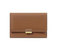 Portafoglio da donna piccolo, elegante e semplice portamonete a tre ante in pelle PU, leggero facile trasportare, il miglior accessorio di moda, un ottimo regalo for le donne durante vacanze(Brown)