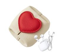 portafoglio da donna - portafogli a forma di cuore, portamonete e mini custodia | per adolescenti femminili, fidanzate, chiavi, , carte, denaro di carta, viaggi, shopping, Creamy