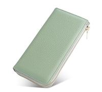 Portafoglio da Donna Portafoglio antifurto in pelle RFID Portafoglio da donna con sette zip lunghe Portafoglio con pochette alla moda Può mettere il cambio del telefono cellulare Portafoglio di Grande