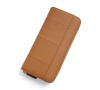 Portafoglio da Donna Portafoglio in pelle RFID con cerniera lunga da donna fermasoldi carta d'organo cambia una pochette di grande capacità Portafoglio di Grande Ccapacità ( Color : Caramel , Size : 2