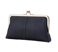 Portafoglio da donna - Portafoglio lungo con chiusura a bacio di facile accesso, portafoglio da donna, leggero e portatile, in finta pelle, grande capacità, porta carte di credito, contanti, monete da
