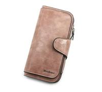 Portafoglio da donna vintage a tre pieghe sottile versatile breve design PU borsa in pelle per cellulare e