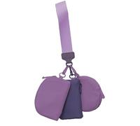 Portafoglio da polso con portachiavi, triplo sacchetto, portatile, 3 in 1, multifunzionale, con cerniera, portachiavi da polso, portamonete portatile per donne, viaggi e sport, Viola, Refer to