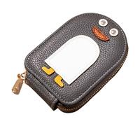 portafoglio da , porta carte in PU da , portafoglio leggero a fisarmonica con cerniera, per carte di , facile da usare, C, grigio ,