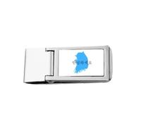 Portafoglio da tasca in acciaio inossidabile con mappa della Corea del Sud Hello Honorifics Slim Money Clip